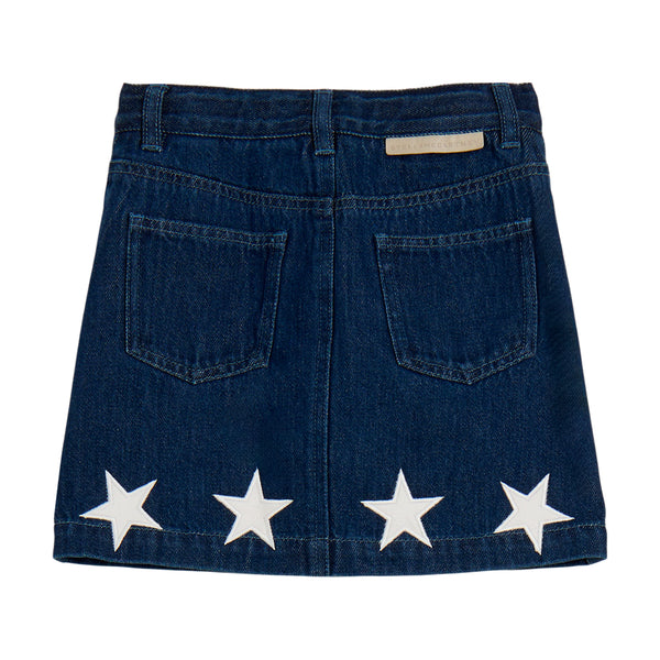Navy Denim Stars Skirt