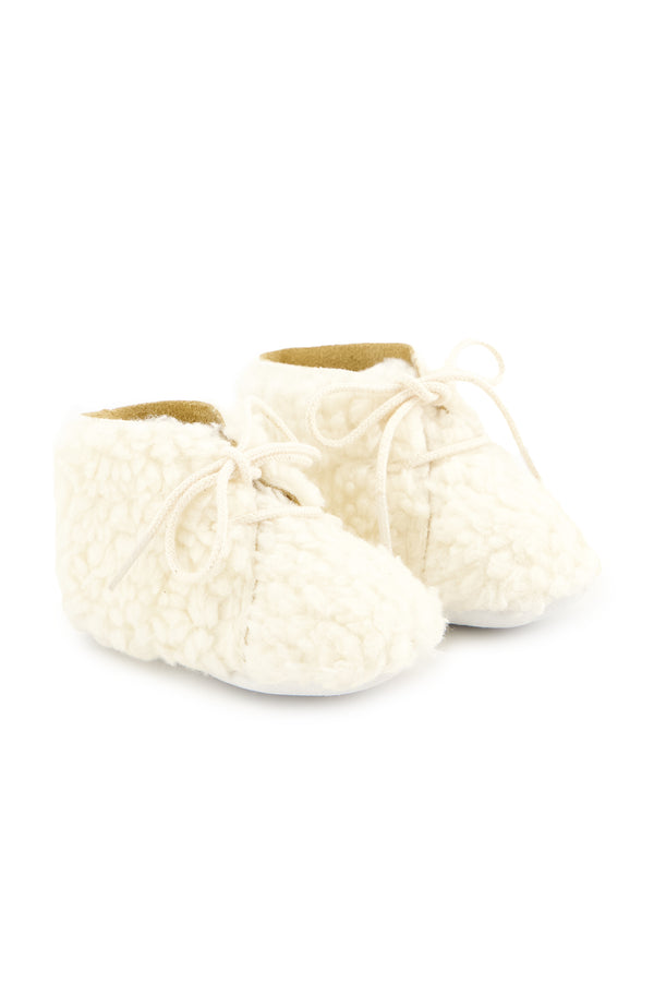 Mother of Pearl Sherpa Baby Shoes