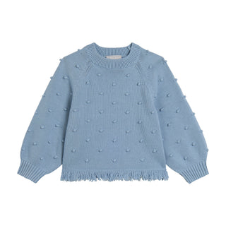 Blue Popcorn Knit Sweater