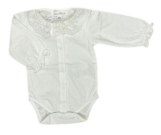 Ivory Onesie with Lace Collar