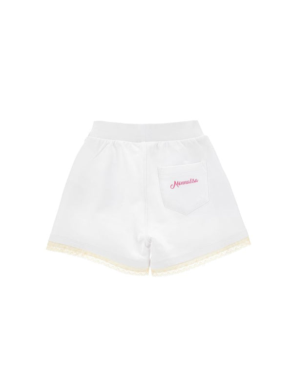 White Peach Blossom Shorts