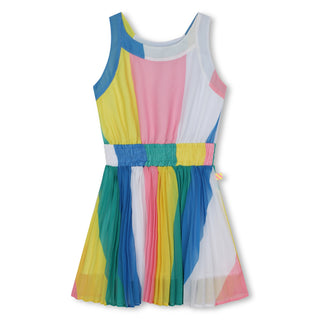 Pleated Colorblock Dress