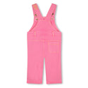 Pink Baby Overalls with Embroidery