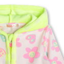 Light Pink Baby Terry Zip Hoodie with Flowers