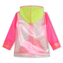 Multicolor Hooded Transparent Raincoat
