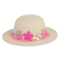 Rose Flower Straw Floppy Hat