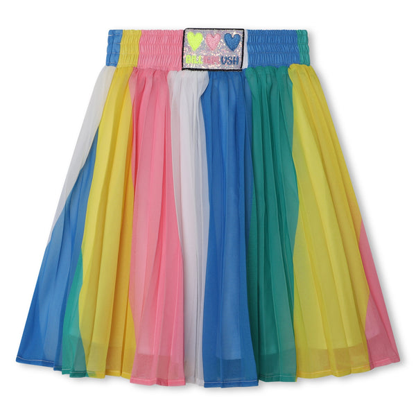 Multicolor Pleated Rainbow Skirt