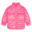 Pink Light Puffer Shirt Jacket