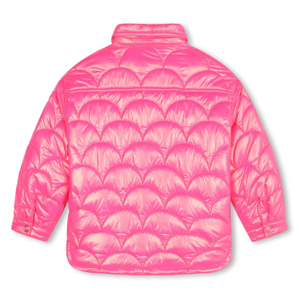 Pink Light Puffer Shirt Jacket