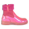 Pink Iridescent Chelsea Boots