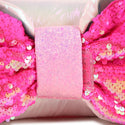 Pink Bow Tie Sequin Handbag