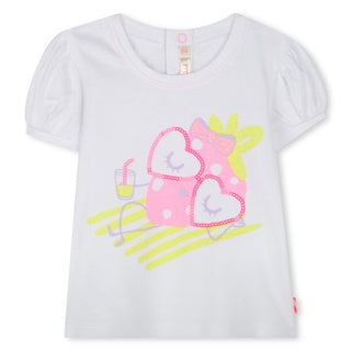 White Baby Strawberry Graphic Tee