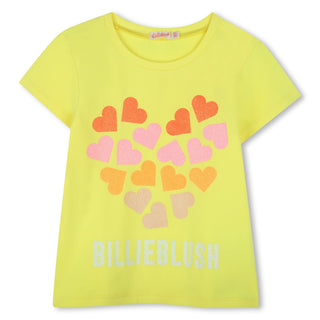 Yellow/Pink Heart Graphic Tee