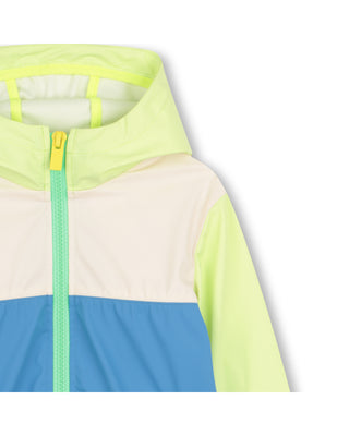 Multicolor Colorblock Raincoat