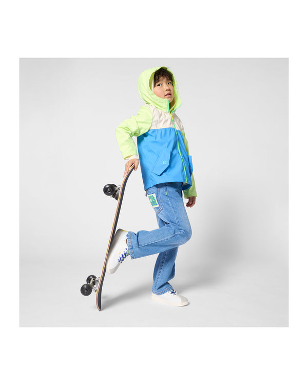 Multicolor Colorblock Raincoat