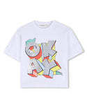 White Okay Comic Tee