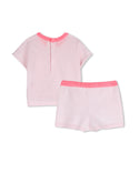 Pink Baby Cotton Tee and Shorts Set