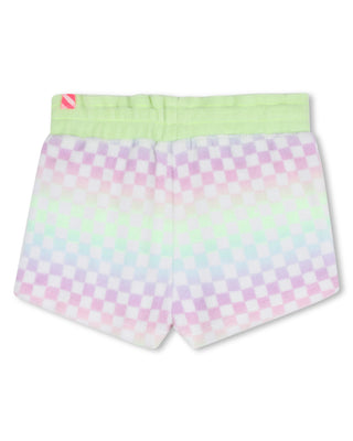 Multicolor Checkerboard Terry Short
