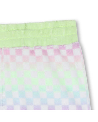 Multicolor Checkerboard Terry Short