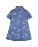 Blue Denim Heart Print Dress