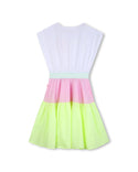 Multicolor Colorblock Tiered Dress