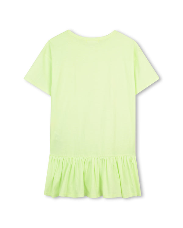 Lime Sequin Palm Tree T-Shirt Dress