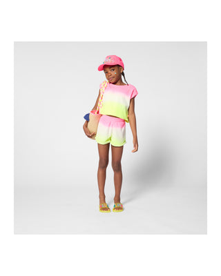 Multicolor Gradient Sunset Terry Short
