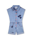 Blue Denim Heart Romper