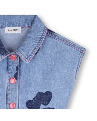 Blue Denim Heart Romper
