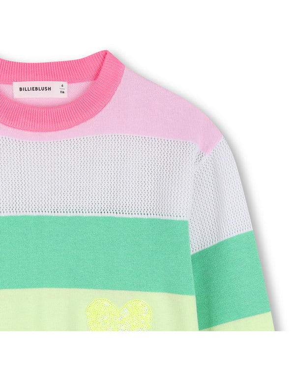 Multicolor Striped Knit Sweater