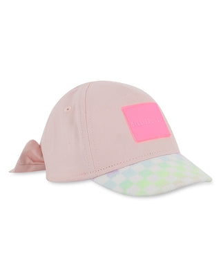 Pink Checkerboard Bow Cap