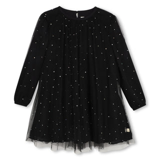 Black Rhinestone Tulle Dress
