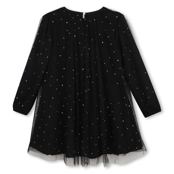 Black Rhinestone Tulle Dress
