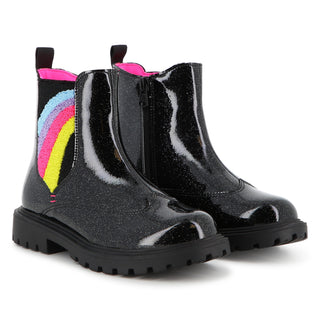 Black Rainbow Panel Chelsea Boots