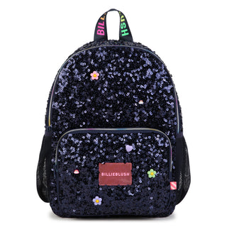 Navy Sequin Charm Backpack