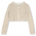 Light Gold Shiny Knit Cardigan