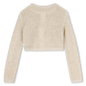 Light Gold Shiny Knit Cardigan