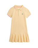 Yellow Pleated Polo Dress