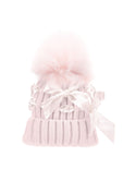 Light Pink Knit Bow Hat