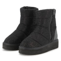 Black Glitter Winter Boots