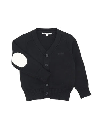 Black Elbow Patch Cardigan