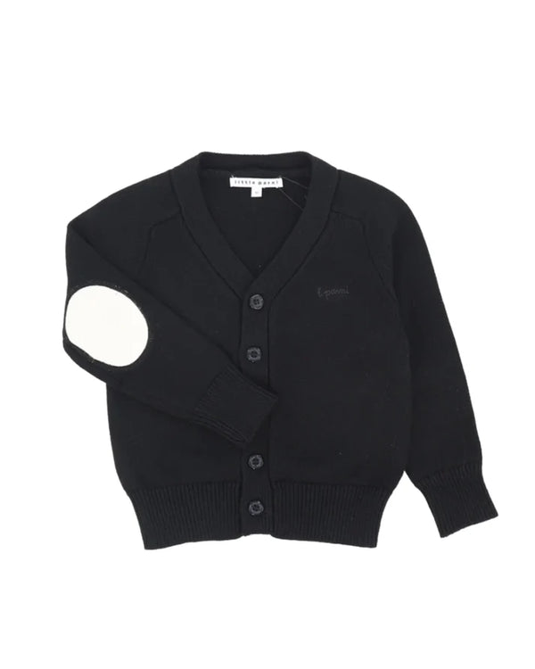 Black Elbow Patch Cardigan