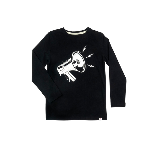 Black Get Loud Graphic Long Sleeve Tee