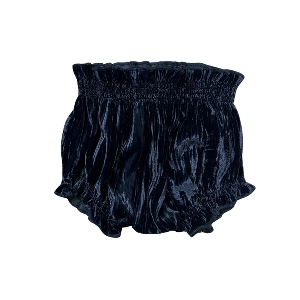 Navy Velvet Baby Bloomer