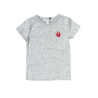 Grey Short Sleeve Heart Logo Tee