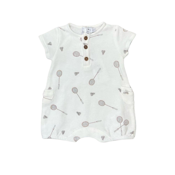 Cream Noa Badmington Print Romper