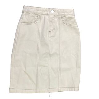Off White Denim Long Length Skirt