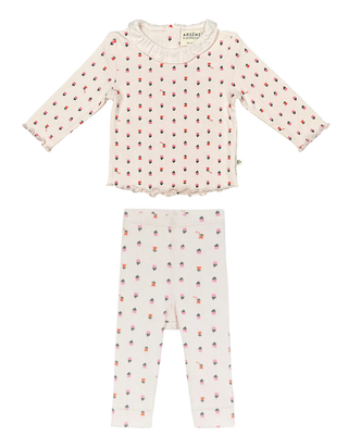 Baby Cream Mini Flowers Outfit