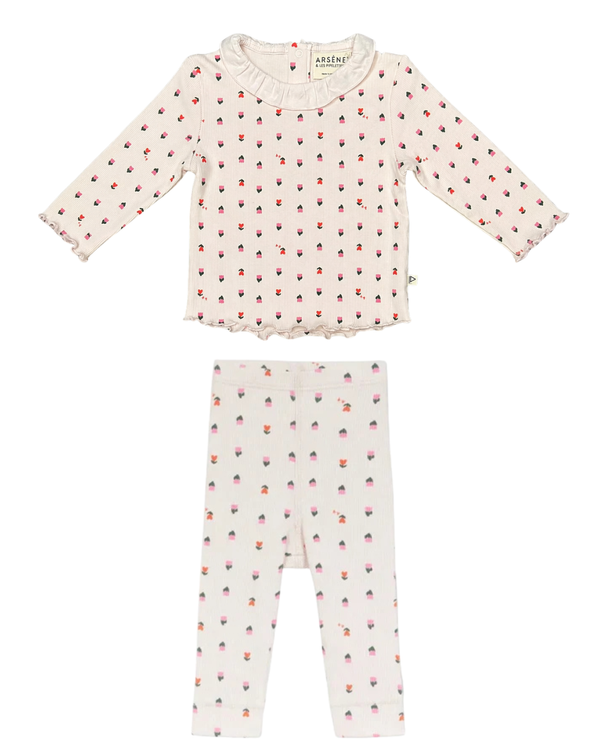 Baby Cream Mini Flowers Outfit