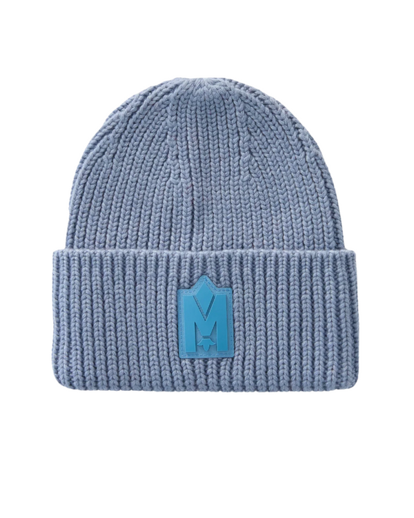Blue Adults Jude Knit Logo Hat
